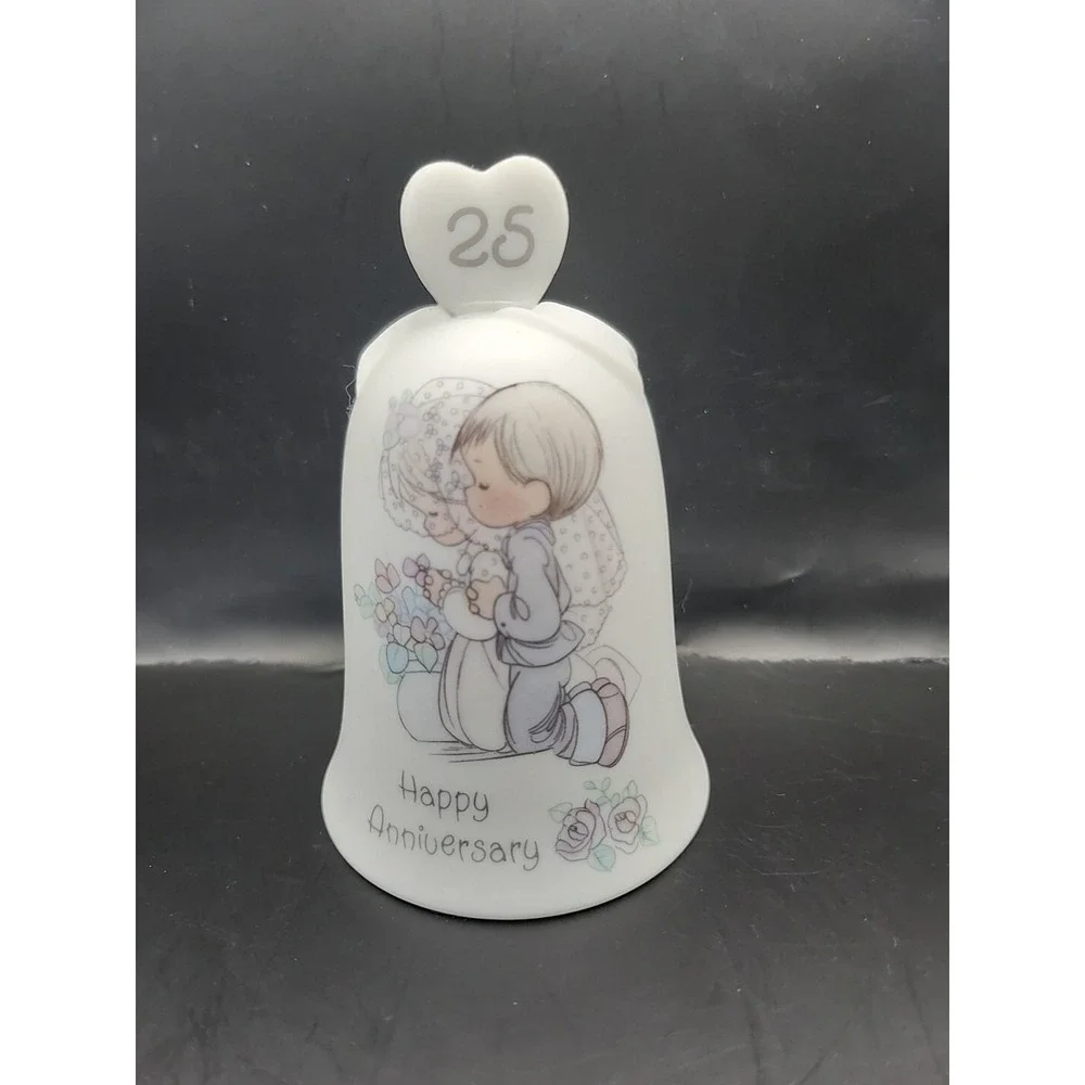Precious Moments 25th Wedding‎ Anniversary Bell Enesco Fifty Couple Love 1989